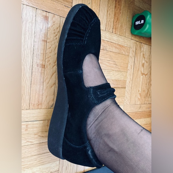 GREENWICH VILLAGE - Black Suede Mary-Jane Ballerina Flats - Size 6 - New! - Picture 3 of 3